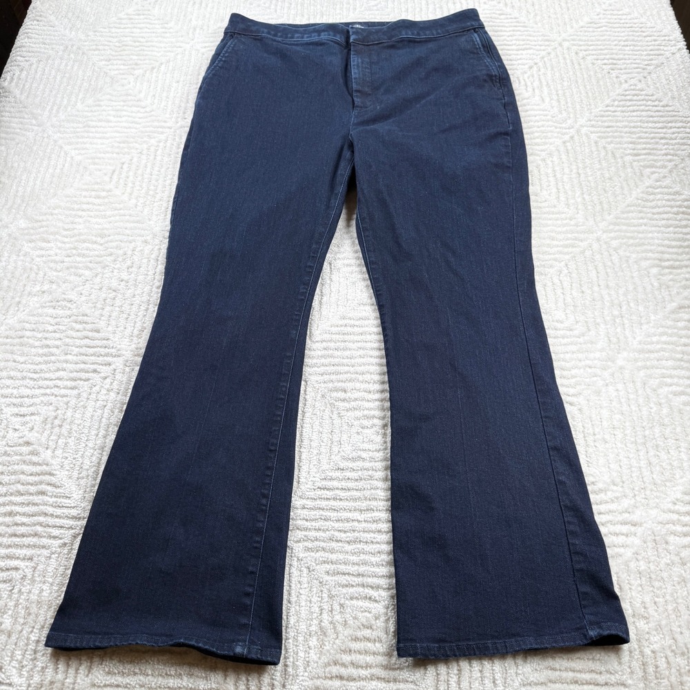 J. Crew Women's Dark Wash Jeans 34 Trouser Jeans Signature Stretch BX554